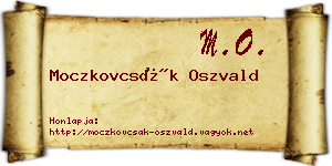 Moczkovcsák Oszvald névjegykártya